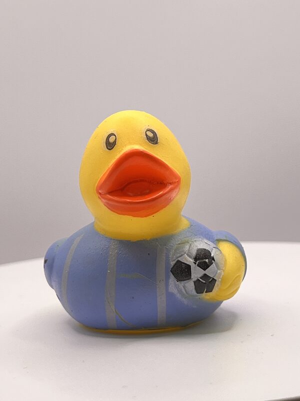 Football (blue and silver stripe) Rubber Ducks