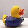 Football (blue and red stripe) Rubber Ducks - Image 3