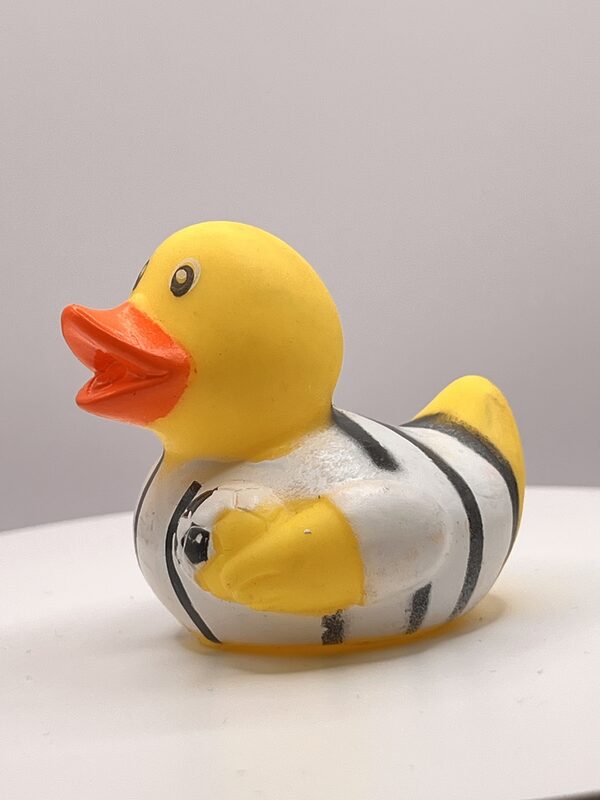 Football (white and black stripe) Rubber Ducks - Image 2