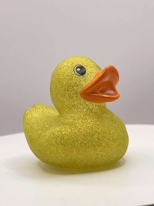 Yellow Glitter Rubber Ducks - Image 3
