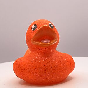 Orange With Orange Bill Glitter Rubber Ducks