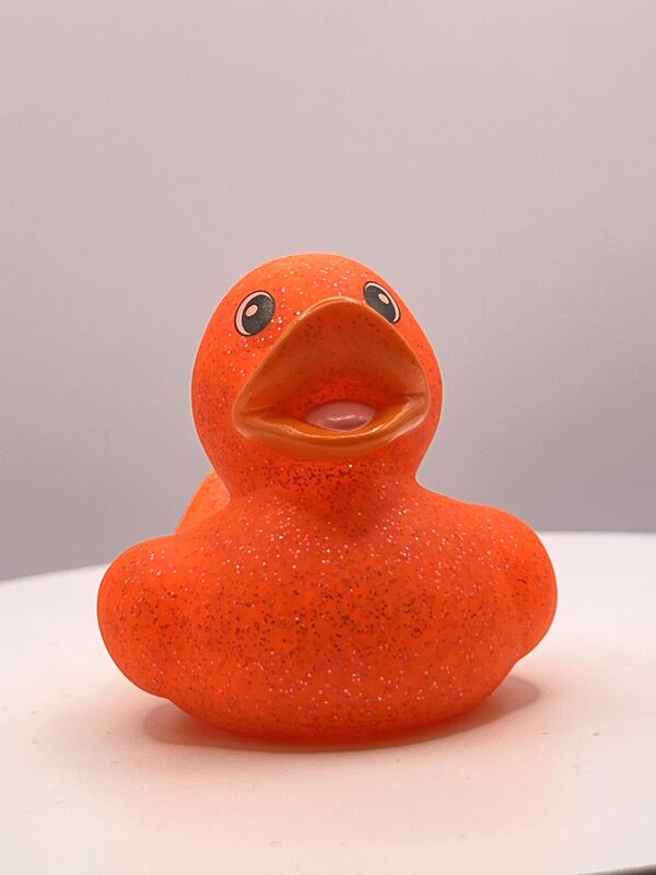 Orange With Orange Bill Glitter Rubber Ducks