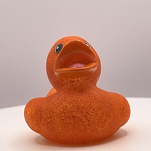 Dark Orange Glitter Rubber Ducks