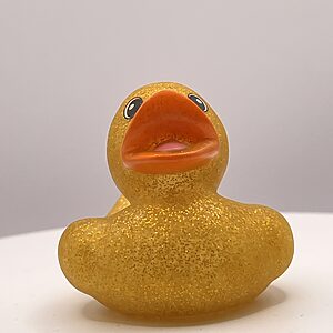 Gold Glitter Rubber Ducks