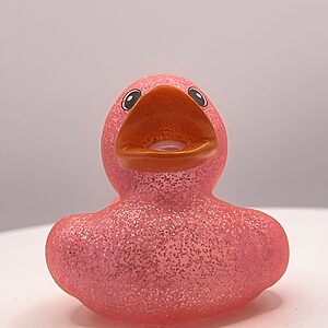 Pink Glitter Rubber Ducks