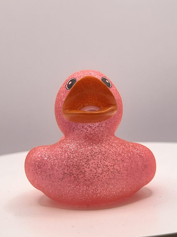 Pink Glitter Rubber Ducks