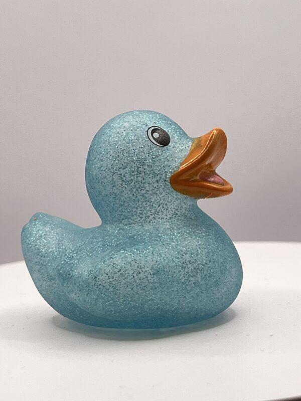 Turquiose Glitter Rubber Ducks - Image 3