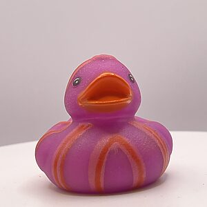 Purple with Red Stripes Rubber Ducks