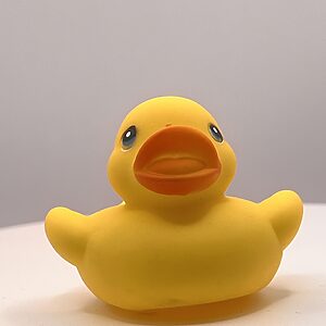 Squat Yellow with Orange Bill Rubber Ducks