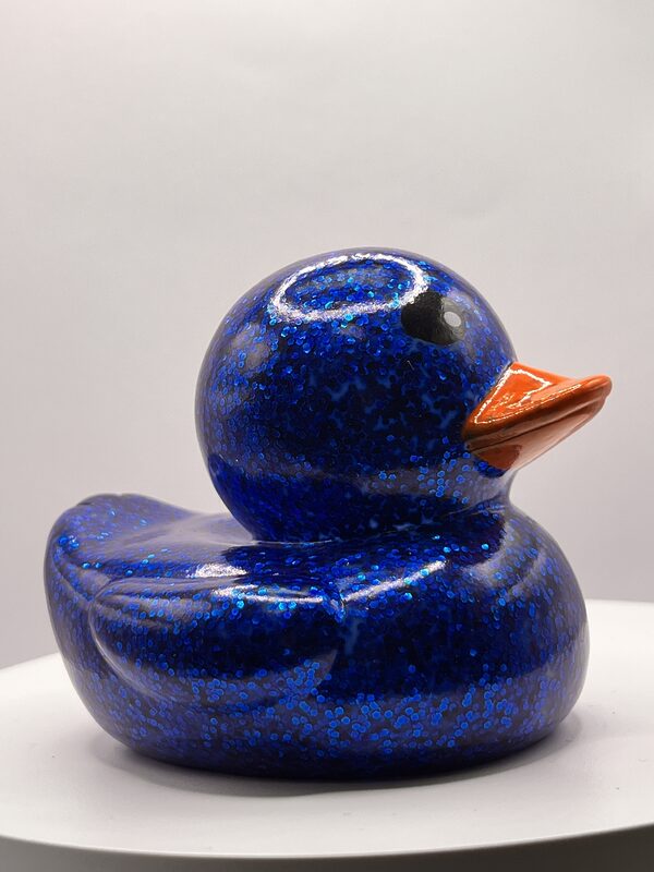 Blue Glossy Glitter Rubber Ducks - Image 3
